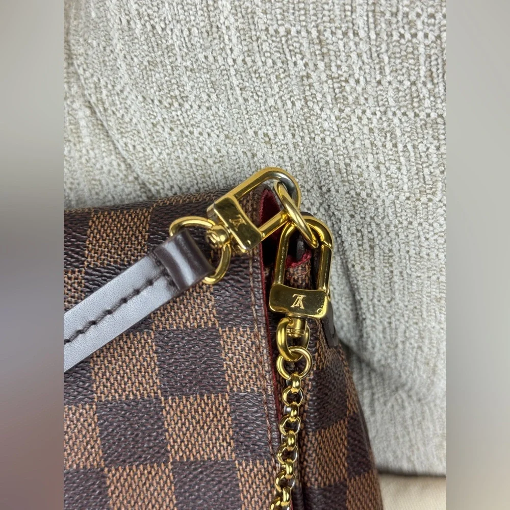 LOUIS VUITTON Favorite MM 2way Hand chain shoulder bag Damier Ebene Used - Picture 5 of 13